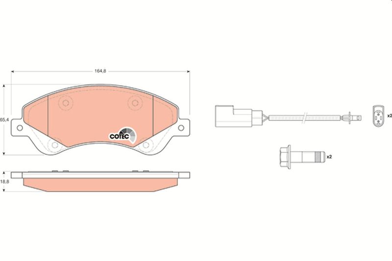 TRW GDB1723 Brake Pad Set, disc brake
