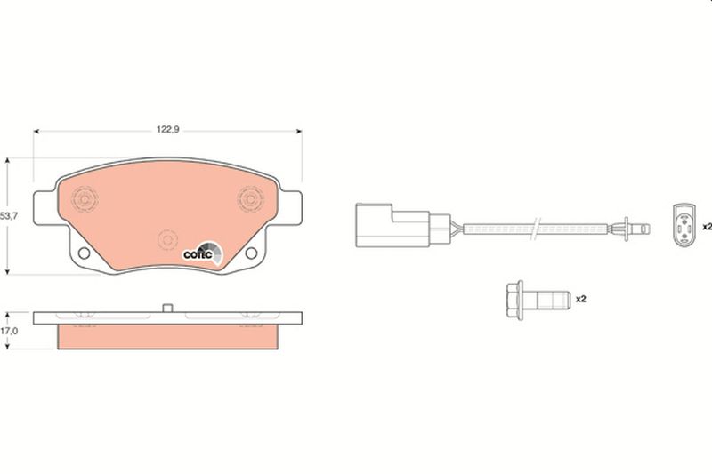 TRW GDB1725 Brake Pad Set, disc brake