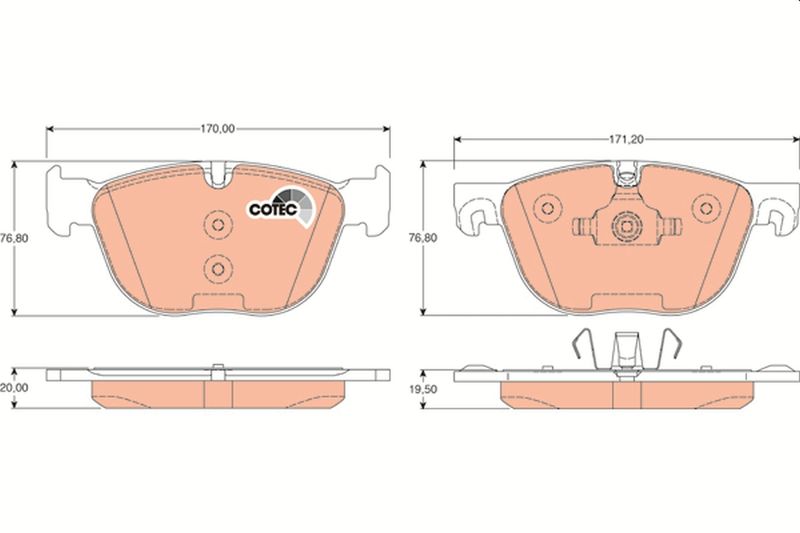 TRW GDB1726 Brake Pad Set, disc brake