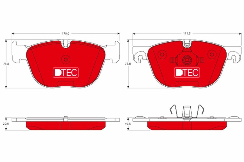 TRW GDB1726DTE Brake Pad Set, disc brake