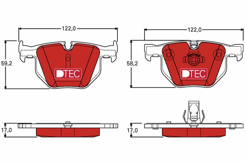 TRW GDB1727DTE Brake Pad Set, disc brake