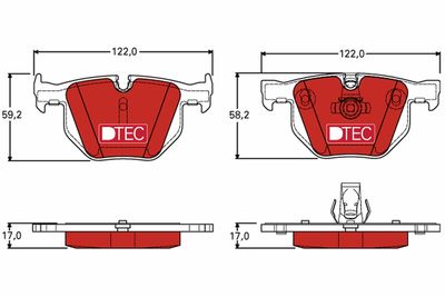 Brake Pad Set, disc brake TRW GDB1727DTE
