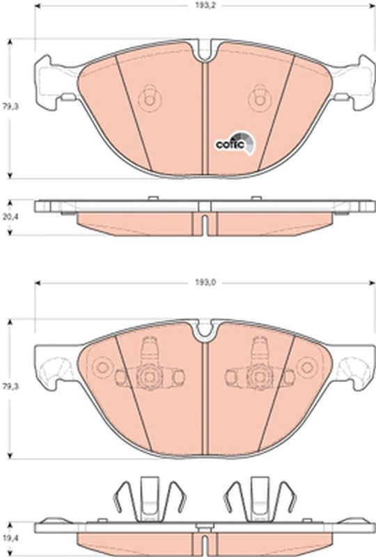 TRW GDB1728 Brake Pad Set, disc brake