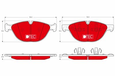 Brake Pad Set, disc brake TRW GDB1728DTE
