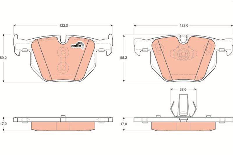 TRW GDB1730 Brake Pad Set, disc brake
