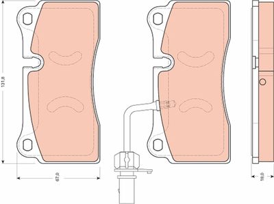 Brake Pad Set, disc brake TRW GDB1731