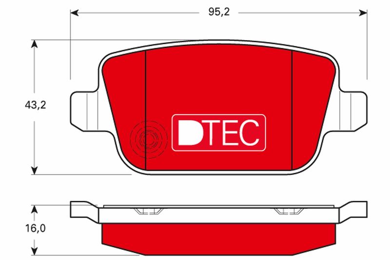 TRW GDB1732DTE Brake Pad Set, disc brake