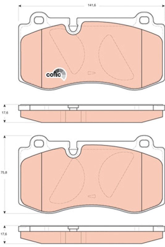 TRW GDB1733 Brake Pad Set, disc brake