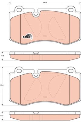 Brake Pad Set, disc brake TRW GDB1733