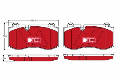 Brake Pad Set, disc brake TRW GDB1733DTE