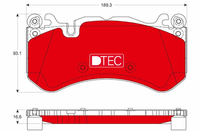 TRW GDB1734DTE Brake Pad Set, disc brake