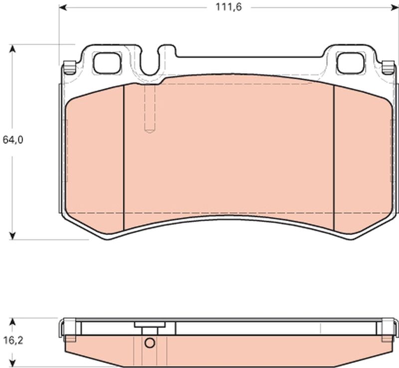 TRW GDB1735 Brake Pad Set, disc brake