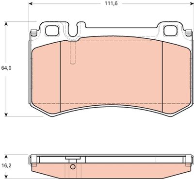 Brake Pad Set, disc brake TRW GDB1735