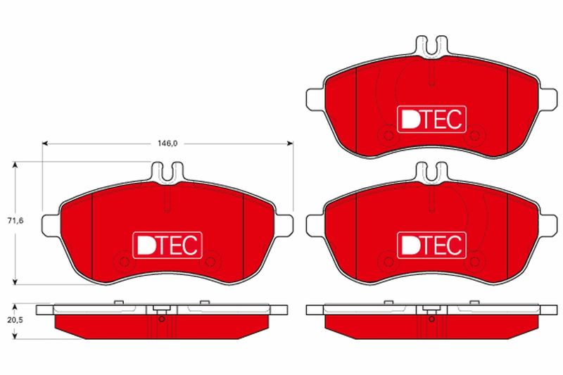 TRW GDB1736DTE Brake Pad Set, disc brake