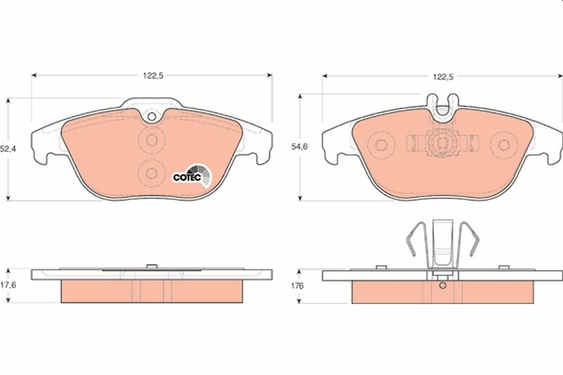 TRW GDB1738 Brake Pad Set, disc brake