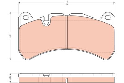 Brake Pad Set, disc brake TRW GDB1739