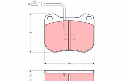 Brake Pad Set, disc brake TRW GDB173