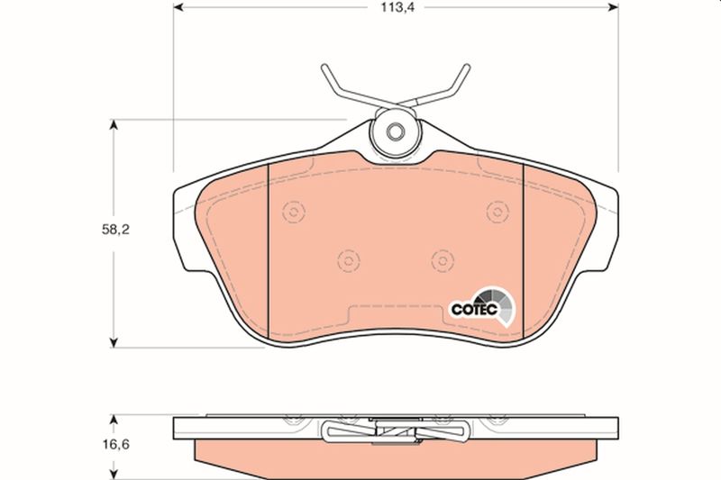 TRW GDB1740 Brake Pad Set, disc brake