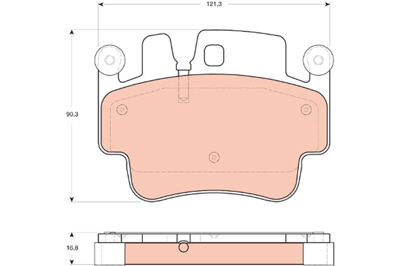 TRW GDB1742 Brake Pad Set, disc brake