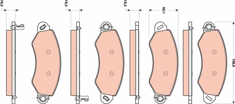 TRW GDB1744 Brake Pad Set, disc brake