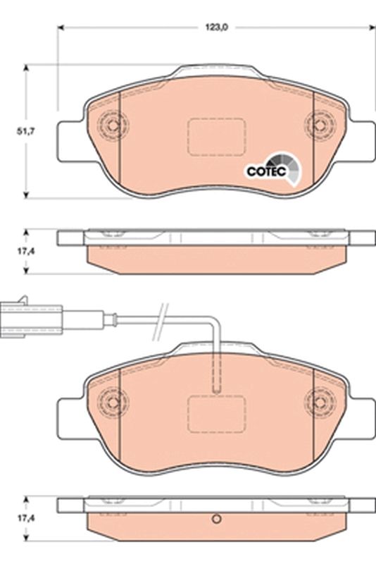 TRW GDB1746 Brake Pad Set, disc brake