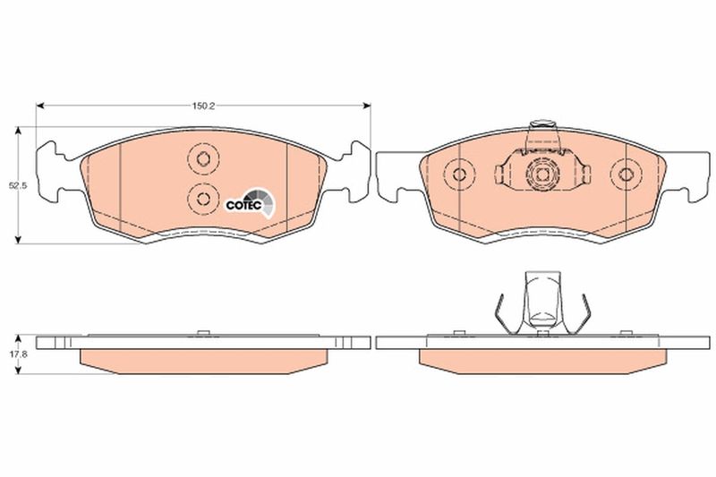 TRW GDB1749 Brake Pad Set, disc brake