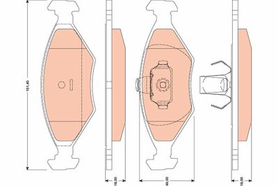 Brake Pad Set, disc brake TRW GDB1751