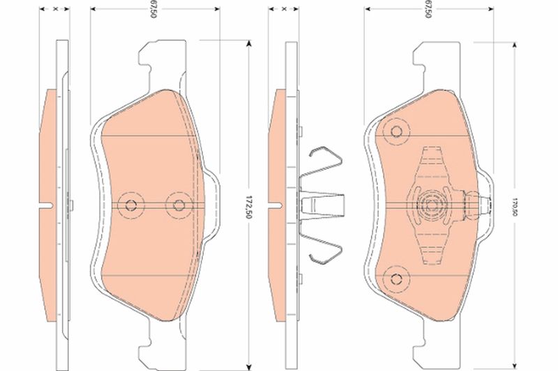 TRW GDB1752 Brake Pad Set, disc brake