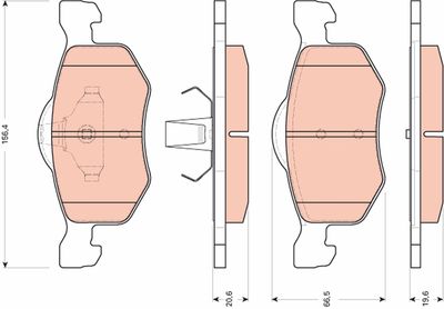 Brake Pad Set, disc brake TRW GDB1753