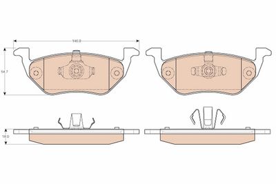 Brake Pad Set, disc brake TRW GDB1754