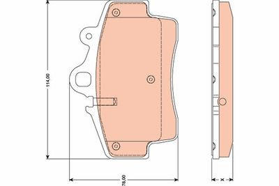 Brake Pad Set, disc brake TRW GDB1756