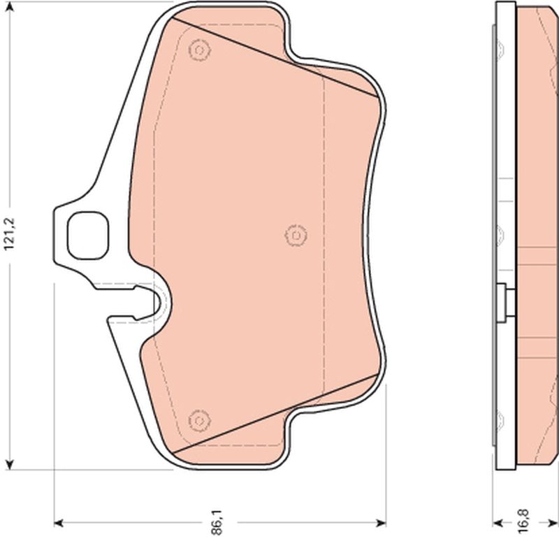 TRW GDB1758 Brake Pad Set, disc brake