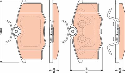 Brake Pad Set, disc brake TRW GDB1759