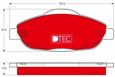 Brake Pad Set, disc brake TRW GDB1761DTE