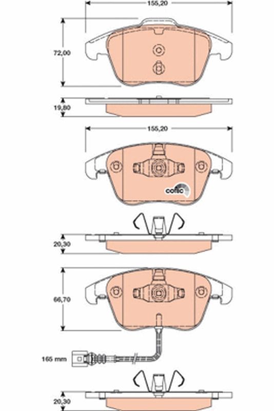 TRW GDB1762 Brake Pad Set, disc brake
