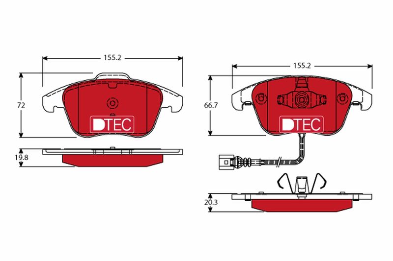 TRW GDB1762DTE Brake Pad Set, disc brake