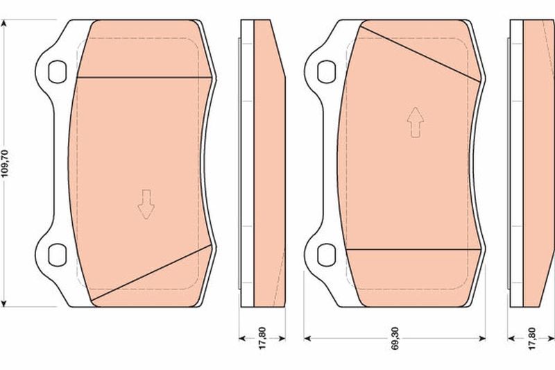 TRW GDB1772 Brake Pad Set, disc brake