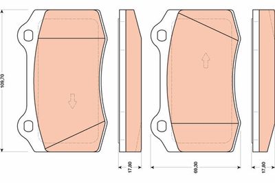 Brake Pad Set, disc brake TRW GDB1772