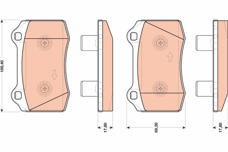 TRW GDB1773 Brake Pad Set, disc brake
