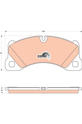 Brake Pad Set, disc brake TRW GDB1774