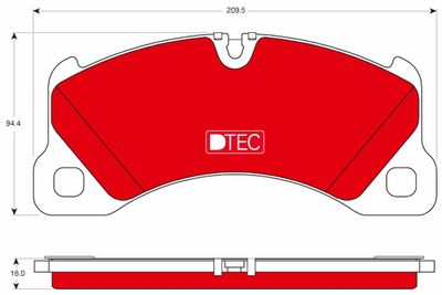 Brake Pad Set, disc brake TRW GDB1774DTE