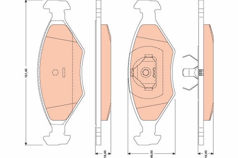 TRW GDB1776 Brake Pad Set, disc brake