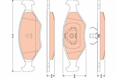 Brake Pad Set, disc brake TRW GDB1776