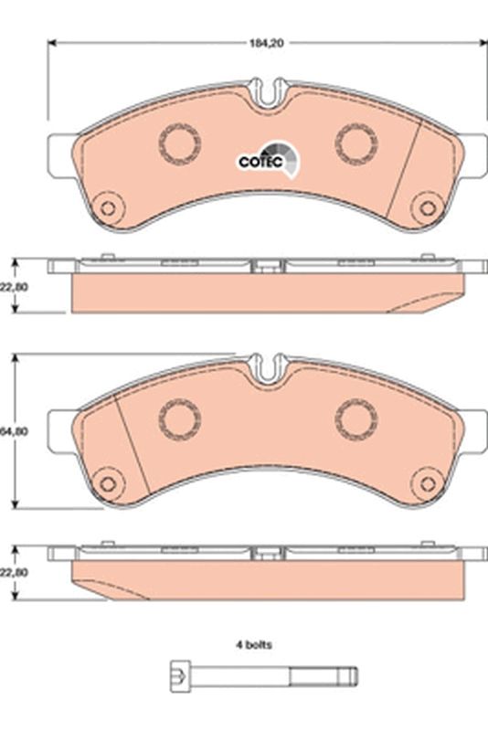 TRW GDB1780 Brake Pad Set, disc brake