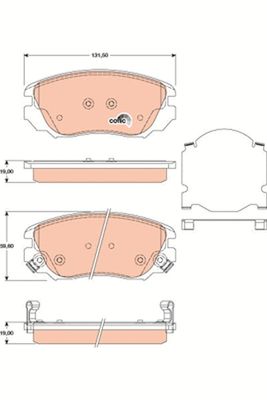 Brake Pad Set, disc brake TRW GDB1782