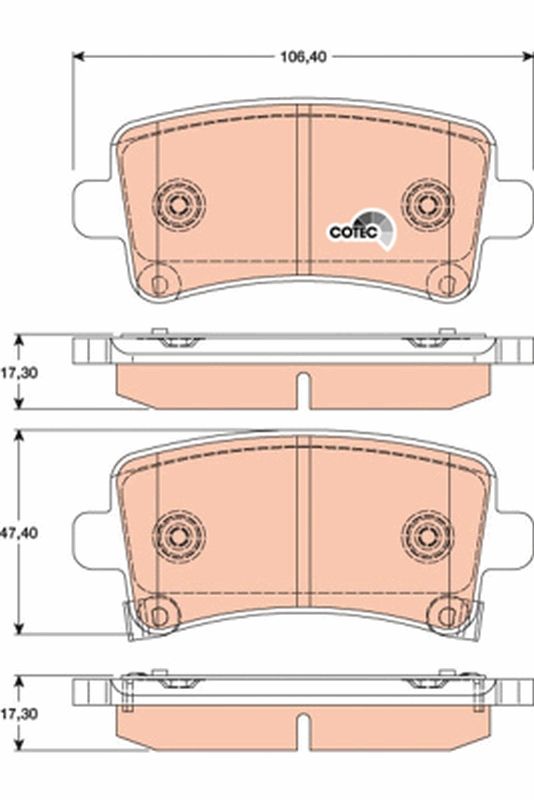 TRW GDB1784 Brake Pad Set, disc brake