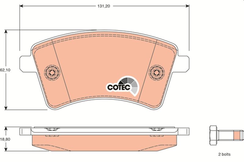TRW GDB1785 Brake Pad Set, disc brake