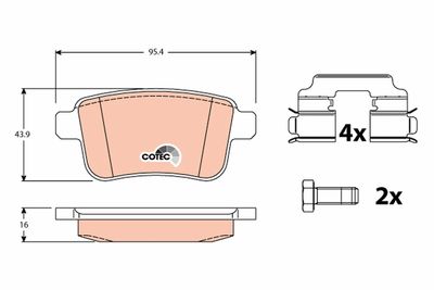 Brake Pad Set, disc brake TRW GDB1786