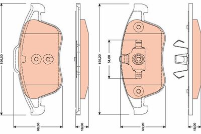 Brake Pad Set, disc brake TRW GDB1788