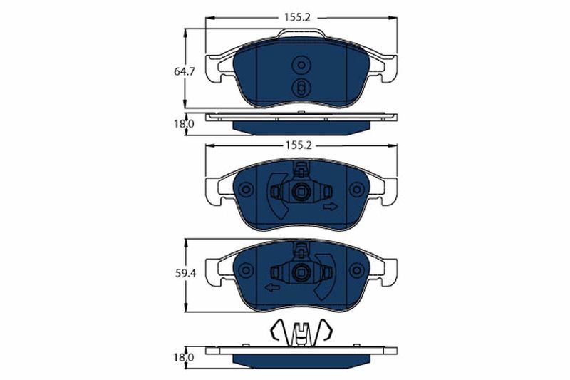 TRW GDB1789BTE Brake Pad Set, disc brake